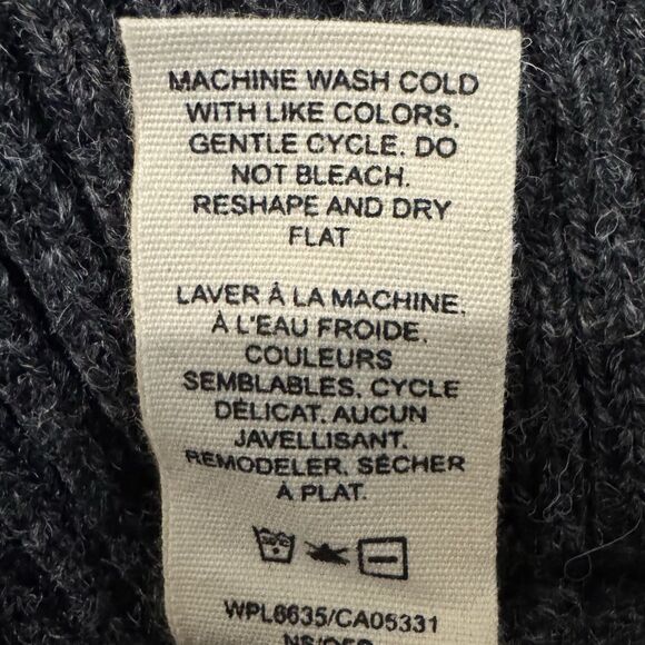 Woolrich 100% Wool Crewneck Sweater Mens XL Charcoal Gray Knit Pullover Warm - Picture 9 of 10